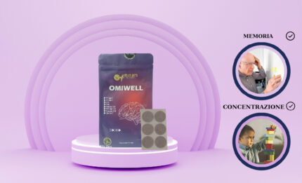 OMIWELL – Cerotto Naturale con Omega 3-9 e Coenzima Q10 per Memoria e Cuore (30 pezzi)
